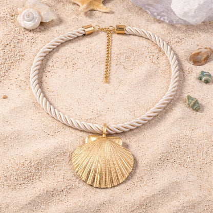 Shell Holiday Chord Necklace