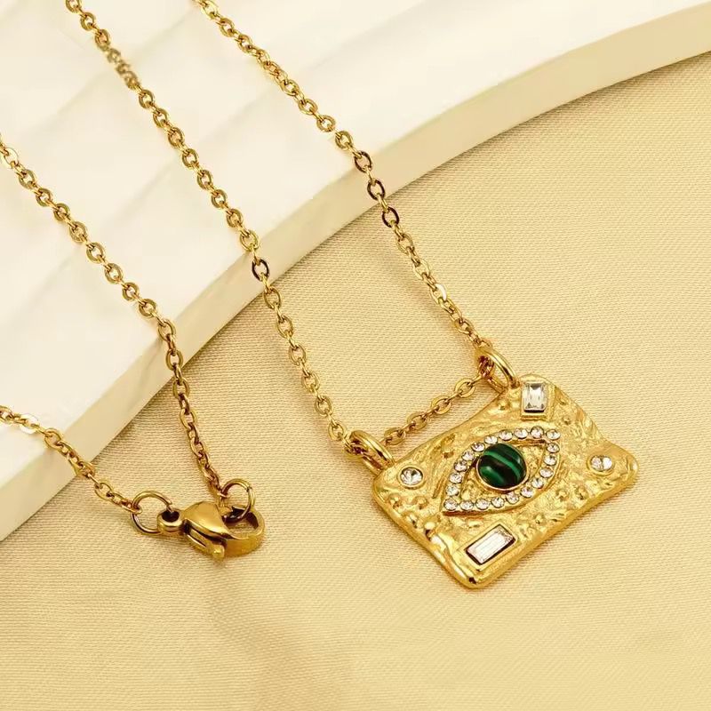 Emerald Green with Zircons Nazar Pendant