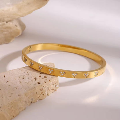 Love  Bangle Bracelet - 18k Gold Plated