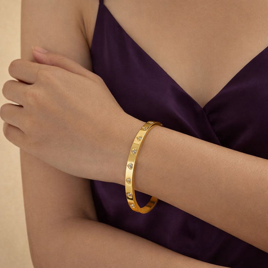Love  Bangle Bracelet - 18k Gold Plated