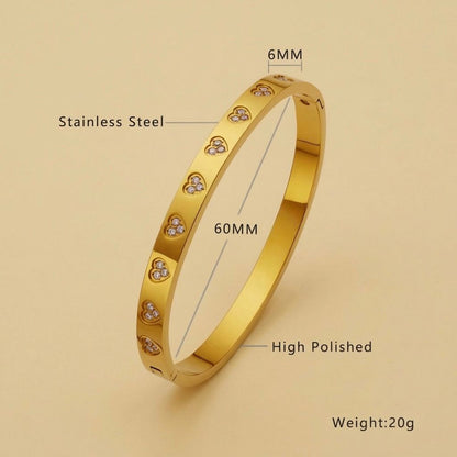 Love  Bangle Bracelet - 18k Gold Plated