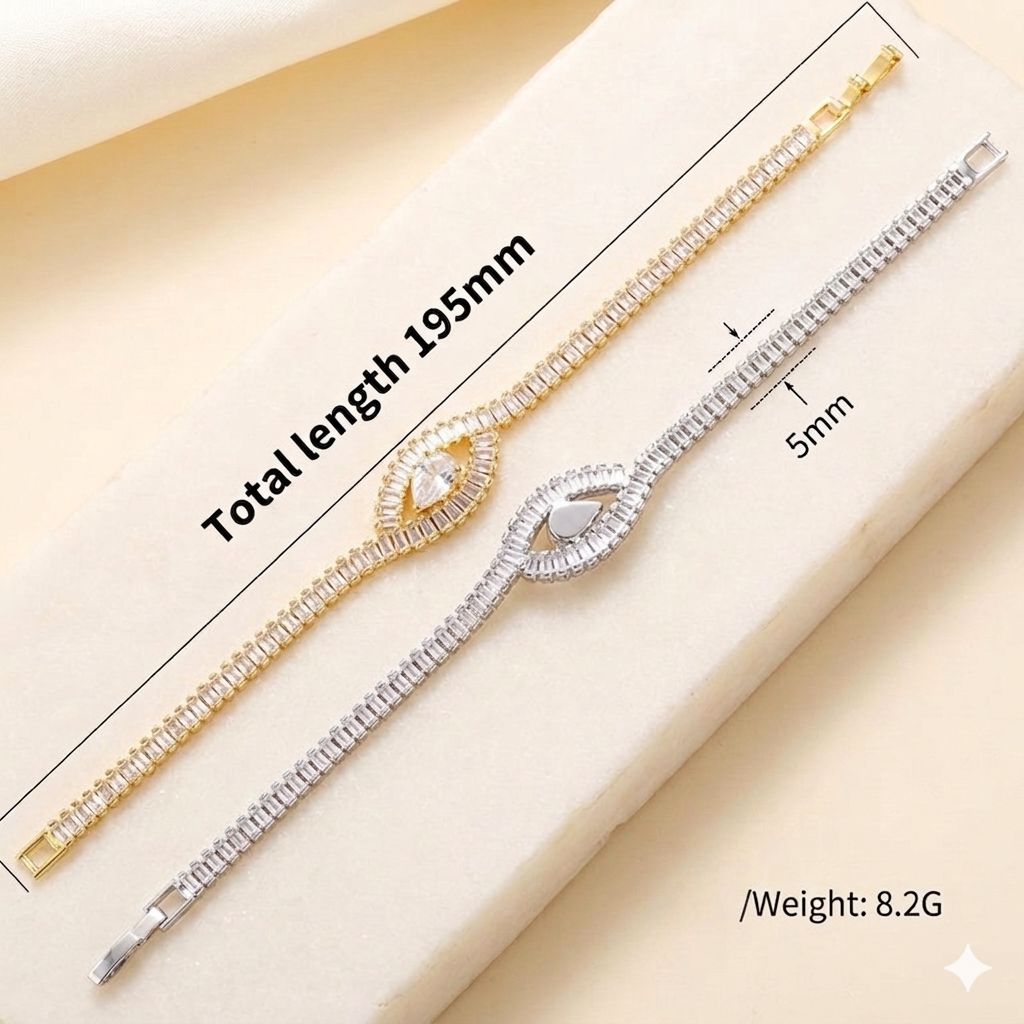 Zircon Evil Eye Bracelet