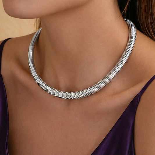 Lamina luxe coil necklace