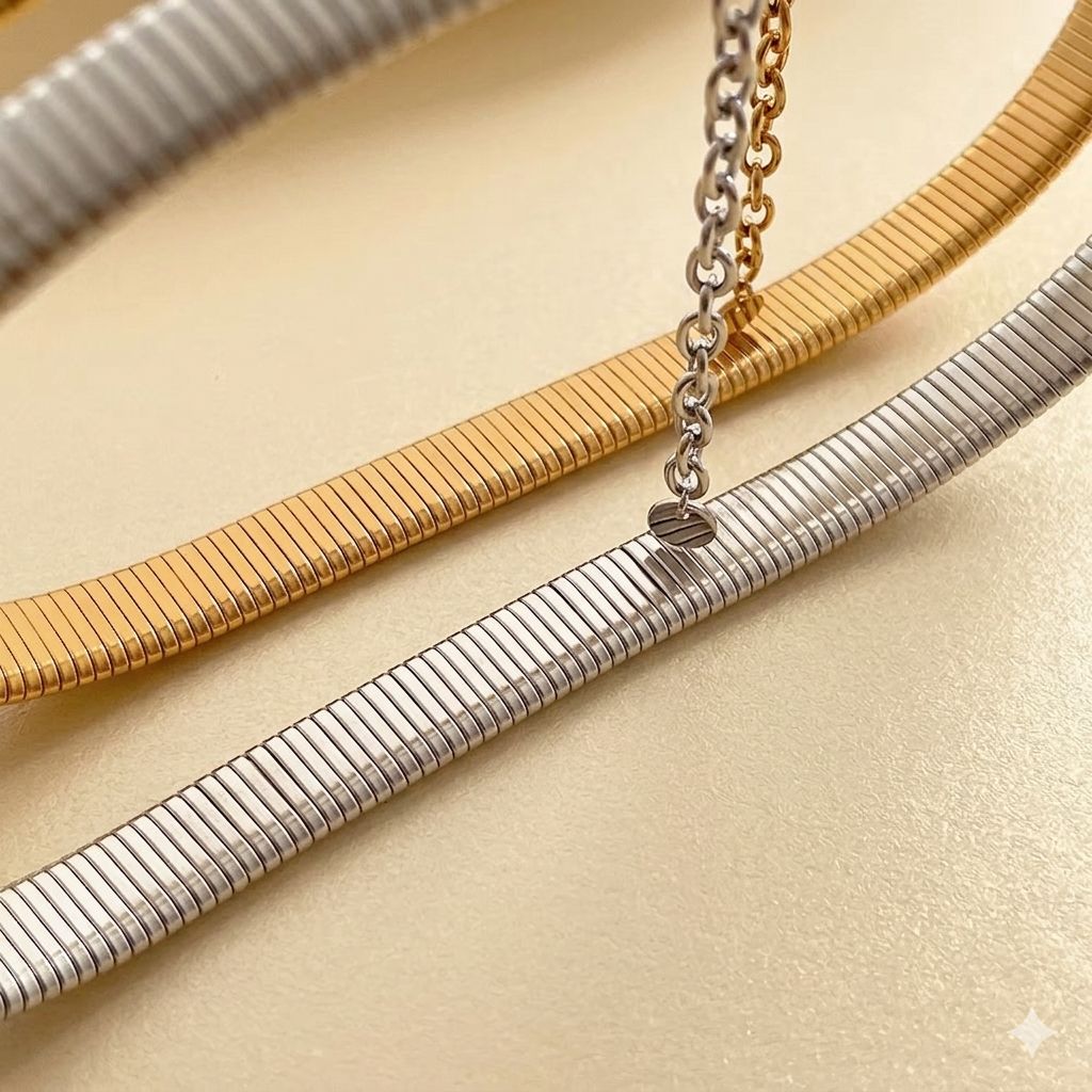 Lamina luxe coil necklace