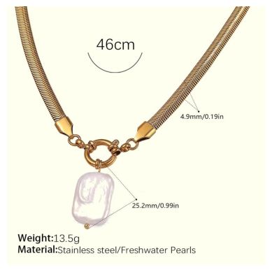 Luxe Gold Pearl Drop Necklace