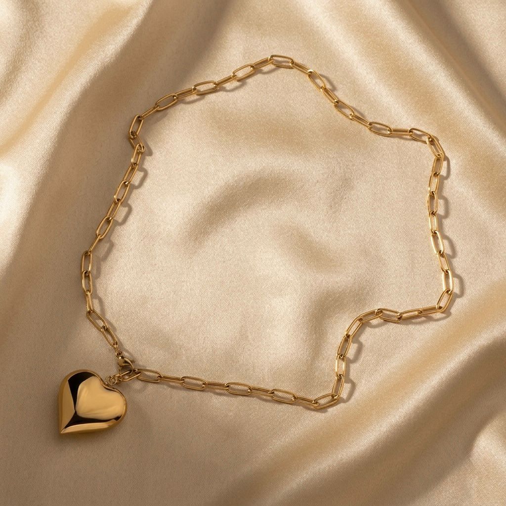 Sweetheart Neck Charm - 18k Gold Plated