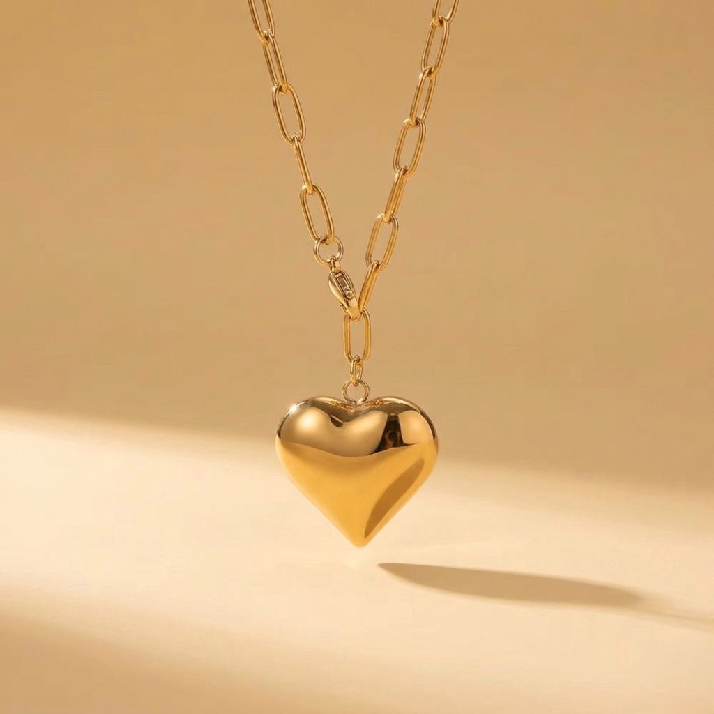 Sweetheart Neck Charm - 18k Gold Plated