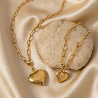 Sweetheart Neck Charm - 18k Gold Plated