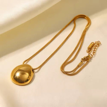 Luna Oval Charm with Chain