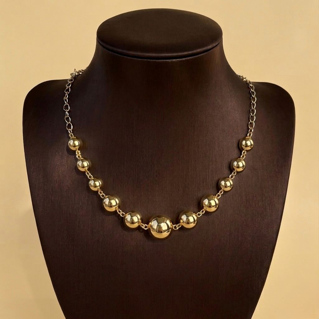 Gold Hemisperical Necklace
