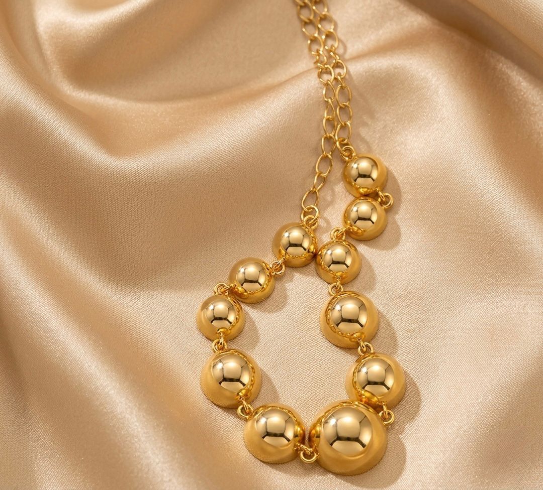 Gold Hemisperical Necklace