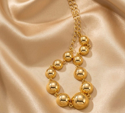 Gold Hemisperical Necklace