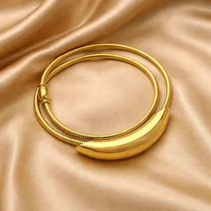 Luxe Tube Pendant Necklace - 18k Gold Plated
