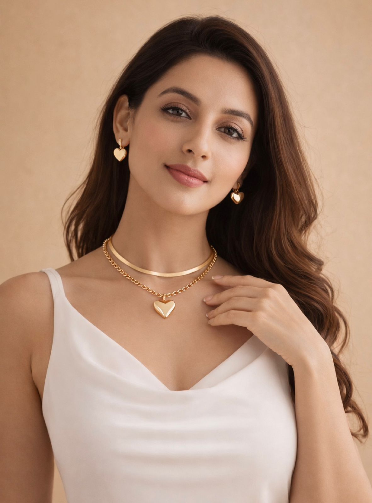 Opulent Heart Charm Necklace