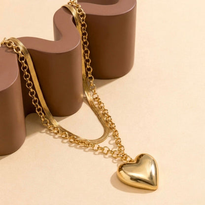 Opulent Heart Charm Necklace