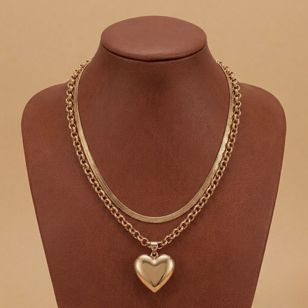 Opulent Heart Charm Necklace