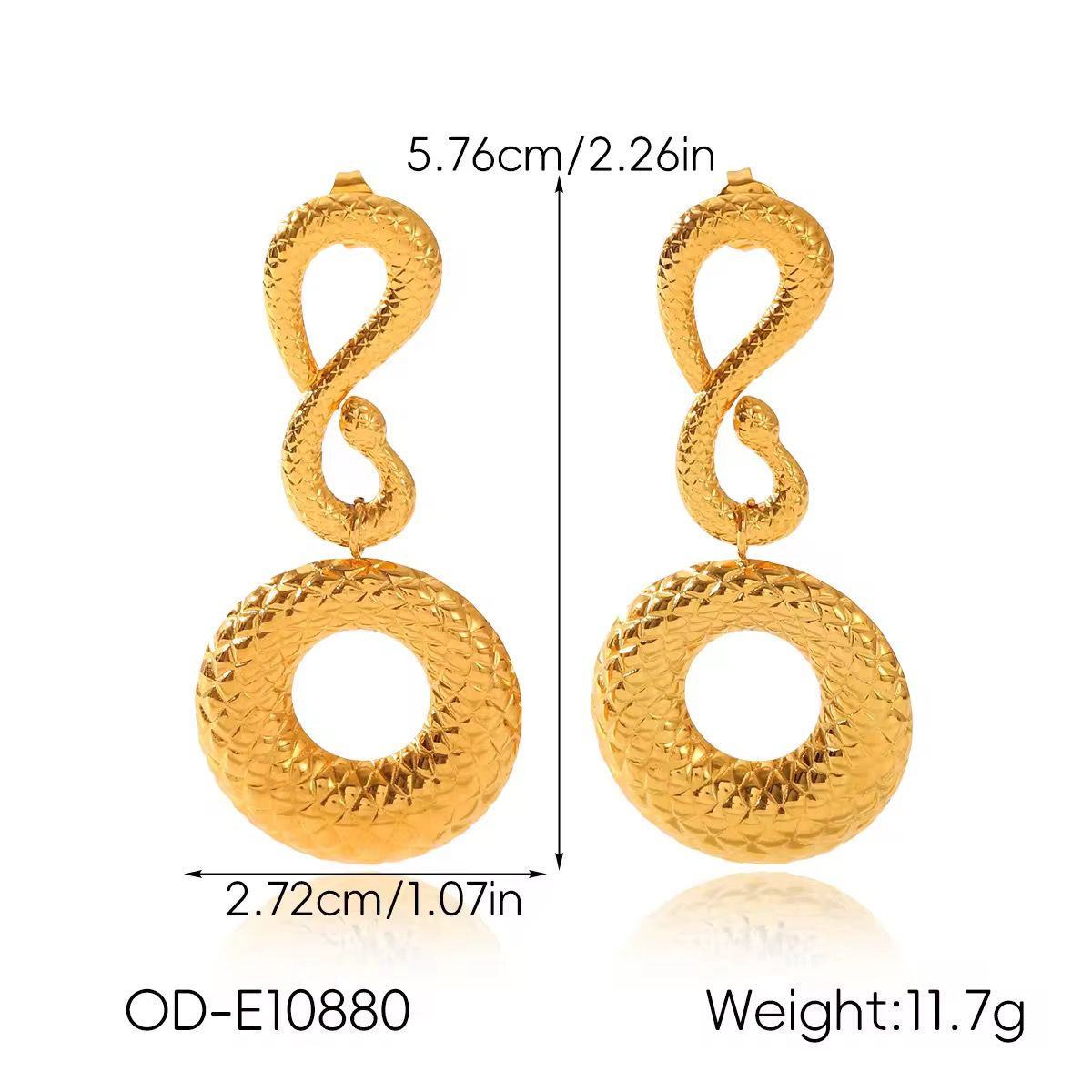 Serpentine Drop Earrings