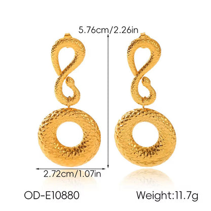 Serpentine Drop Earrings