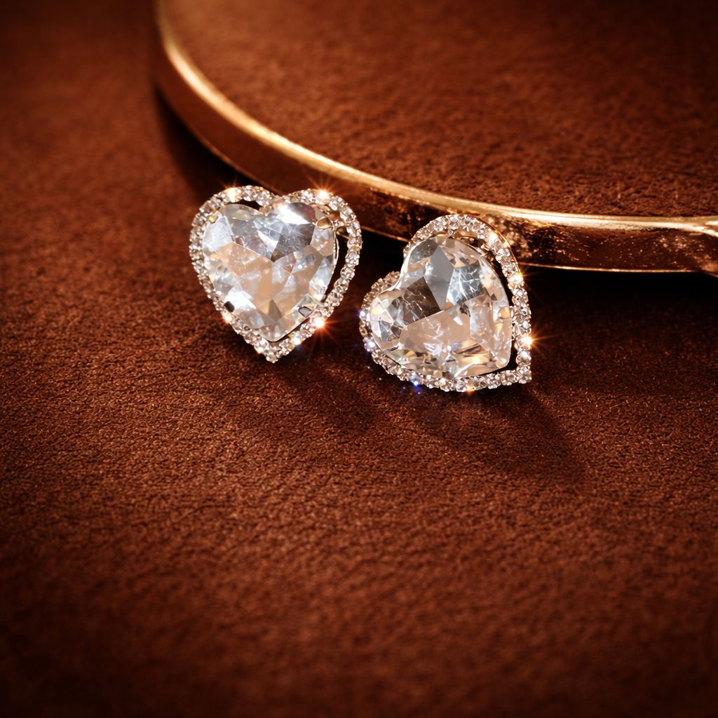 Glowing Heart Studs