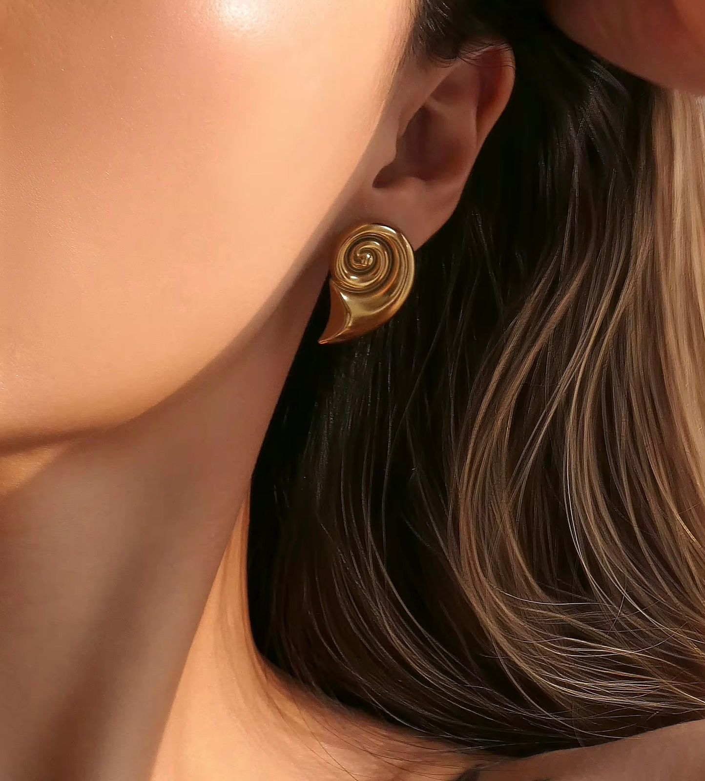 Statement Snail Studs
