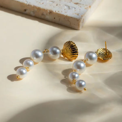 18k Gold Plated Shell n Drops