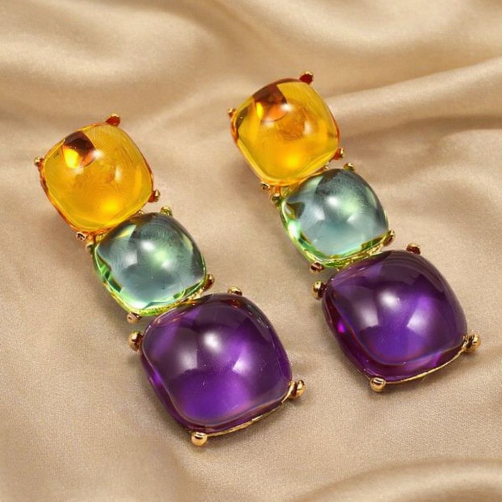 Colorful Trio Square Drops