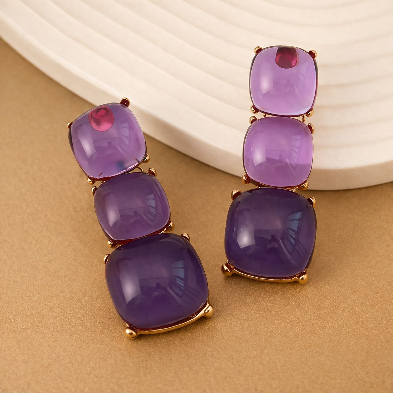Colorful Trio Square Drops
