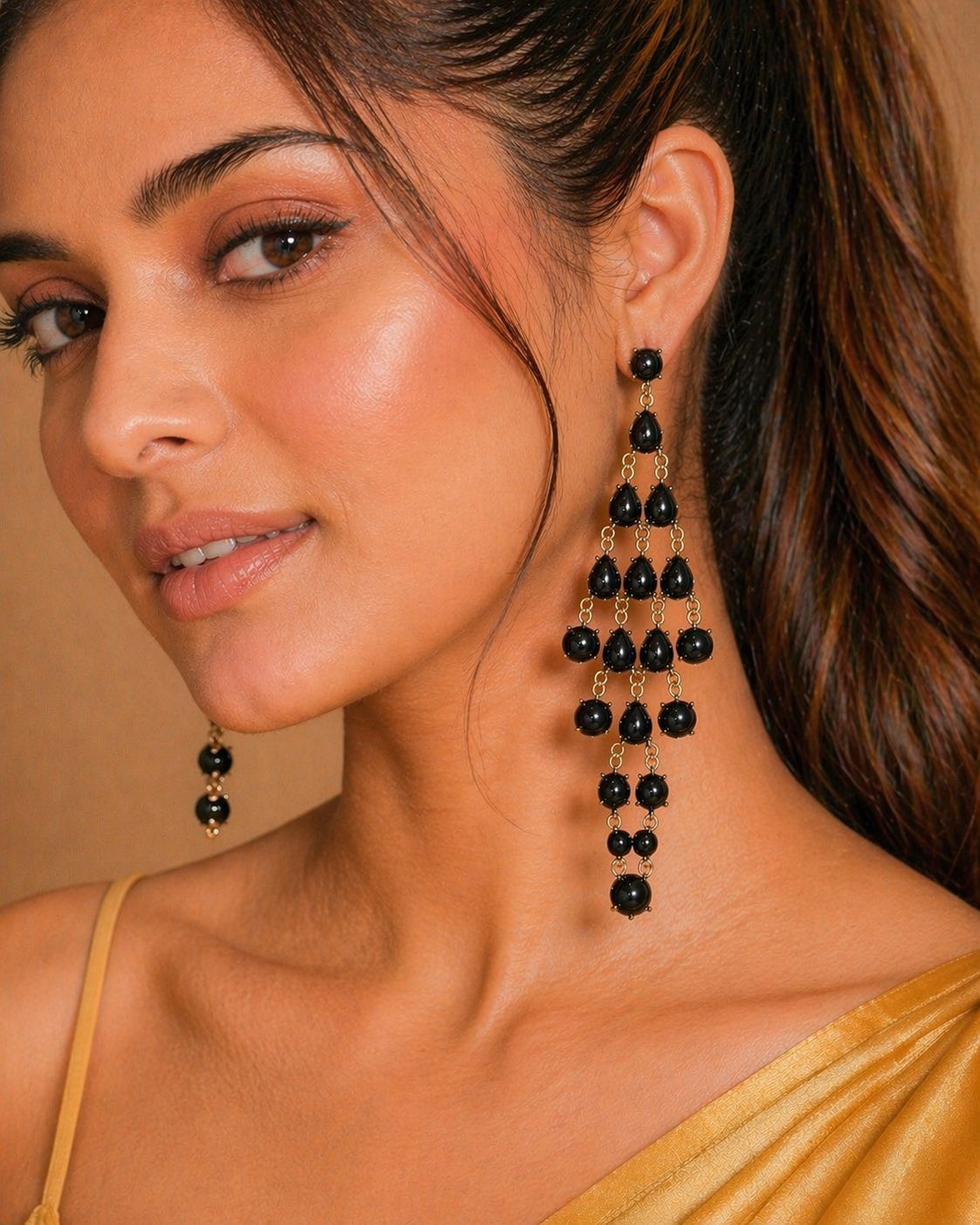 Multi Coloured Multi Layered Chandelier Earring