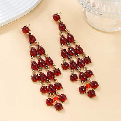 Multi Coloured Multi Layered Chandelier Earring