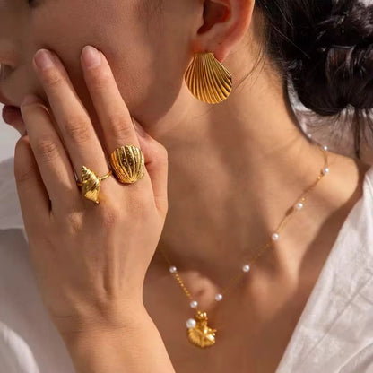 Statement Shell Studs