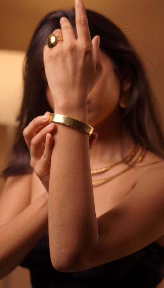 Eterna Gleam Brass Cuff – For you to embrace effortless elegance.