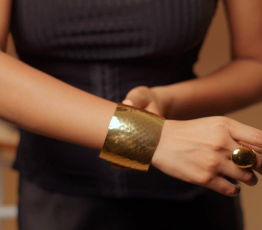 Solaris Brass Cuff - The fire of the sun, forged into brass.