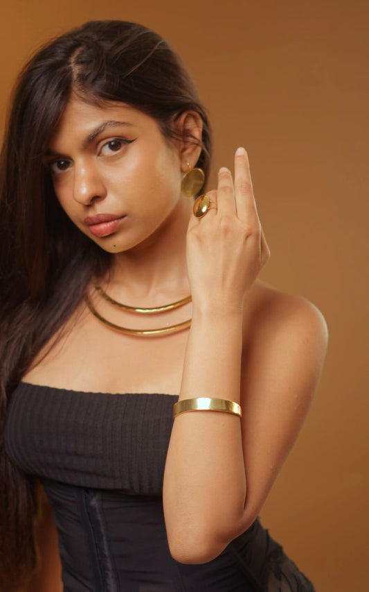 Athena Brass Necklace – Layered Strength. Timeless Power.