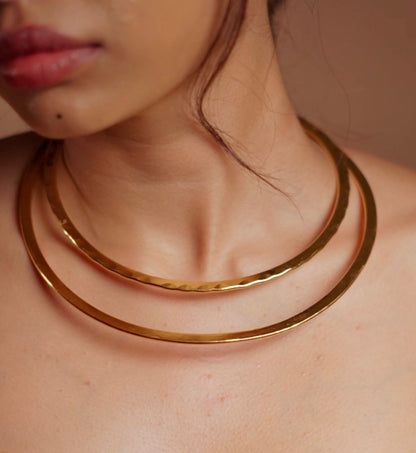 Athena Brass Necklace – Layered Strength. Timeless Power.