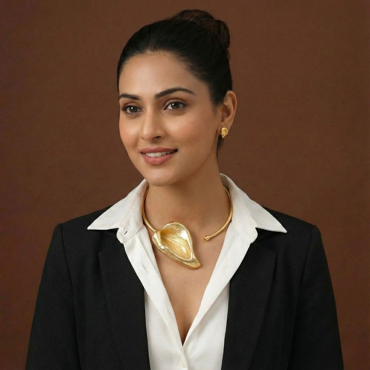 Gold Plated Luxe Anthurim Necklet