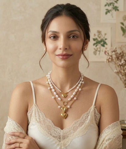 Amour Pearl Trinity necklace - Original Pearls