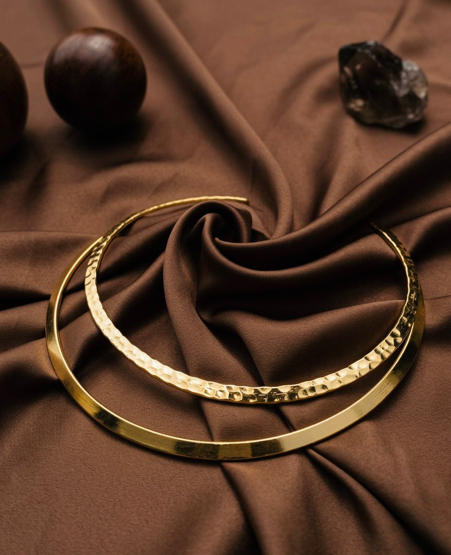 Athena Brass Necklace – Layered Strength. Timeless Power.