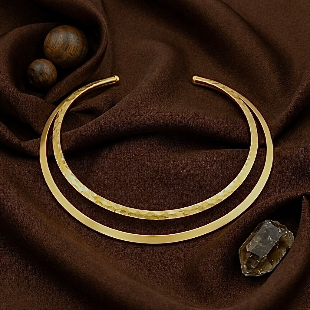Athena Brass Necklace – Layered Strength. Timeless Power.
