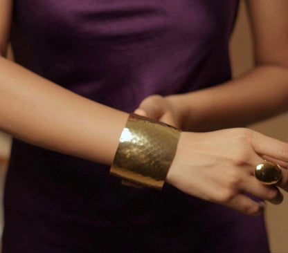 Solaris Brass Cuff - The fire of the sun, forged into brass.