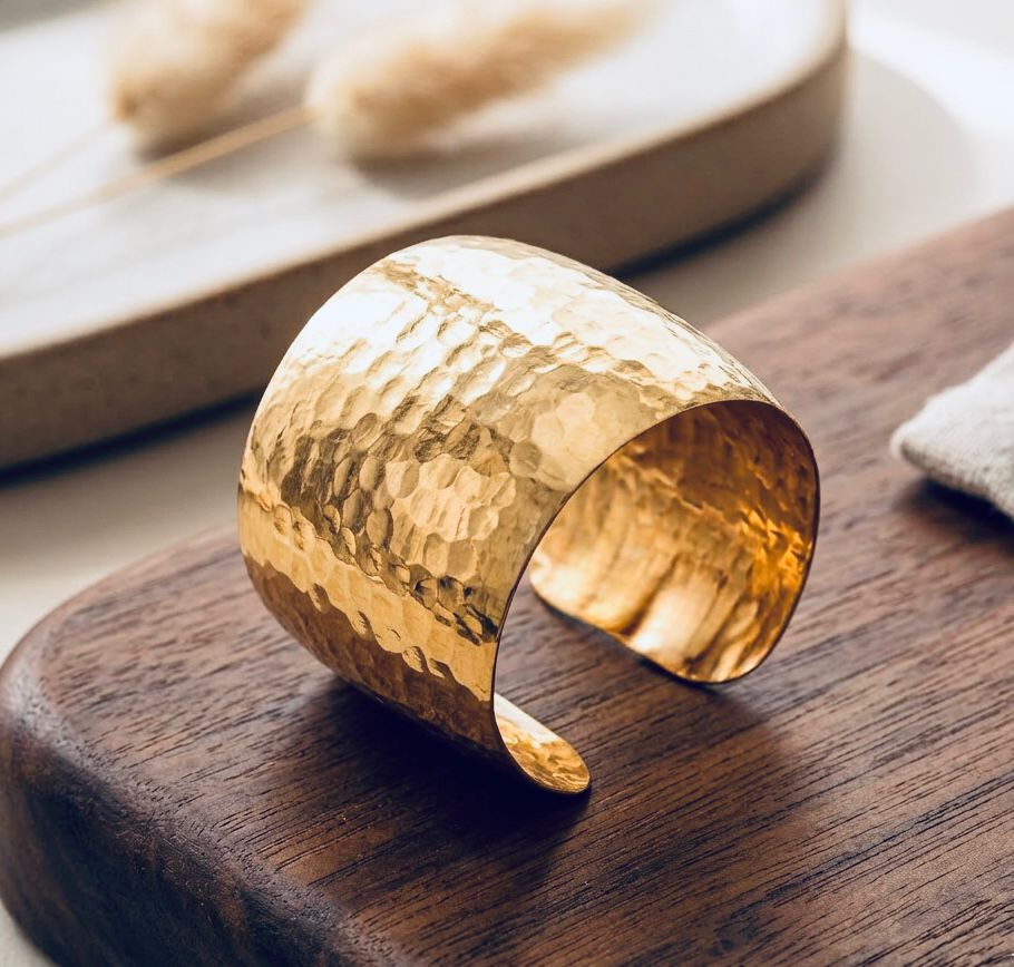 Solaris Brass Cuff - The fire of the sun, forged into brass.