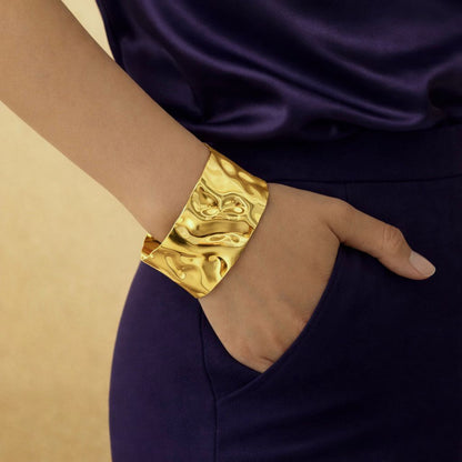 BASTION Brass CUFF - A fortress of style, unwavering and bold.