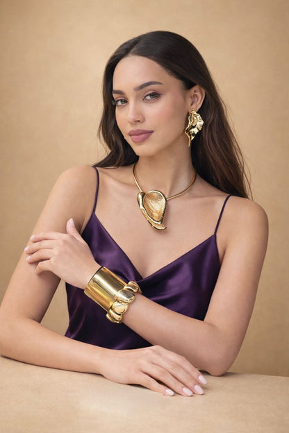 Gold Plated Luxe Anthurim Necklet