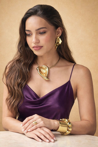 Gold Plated Luxe Anthurim Necklet