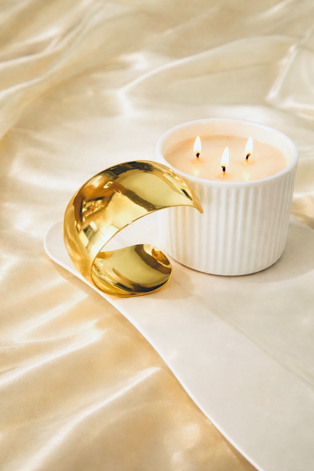 Eterna Aureum Brass Cuff - 18k Gold Plated
