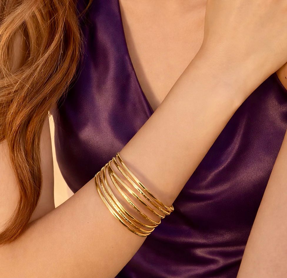 Layered Gold Cuff Bracelet