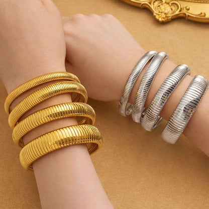 Solaris Stack Bracelets - 18k Gold Plated
