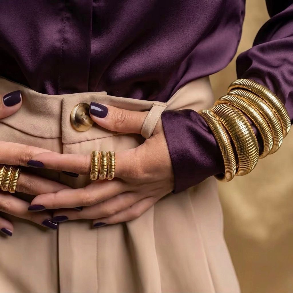 Solaris Stack Bracelets - 18k Gold Plated