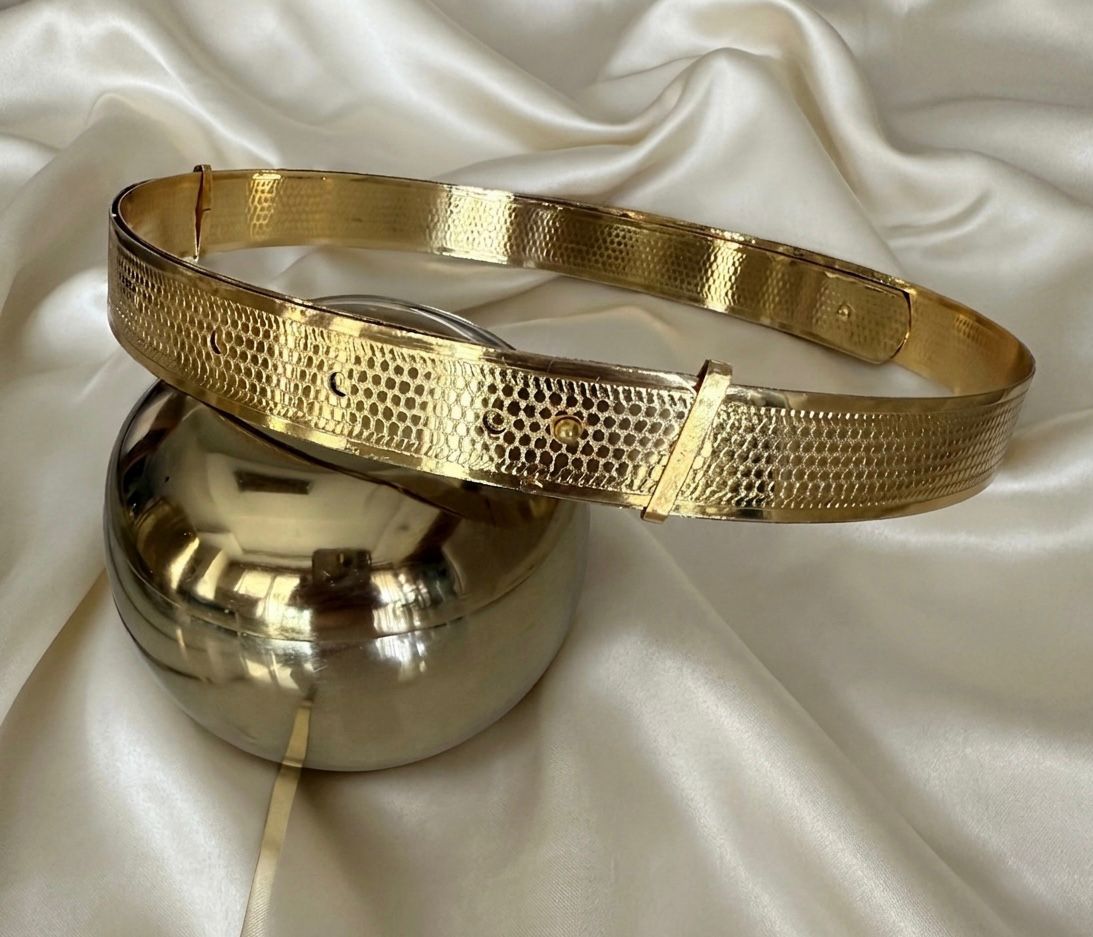 Textured Brass Waist Belt
