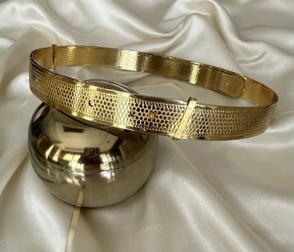 Textured Brass Waist Belt