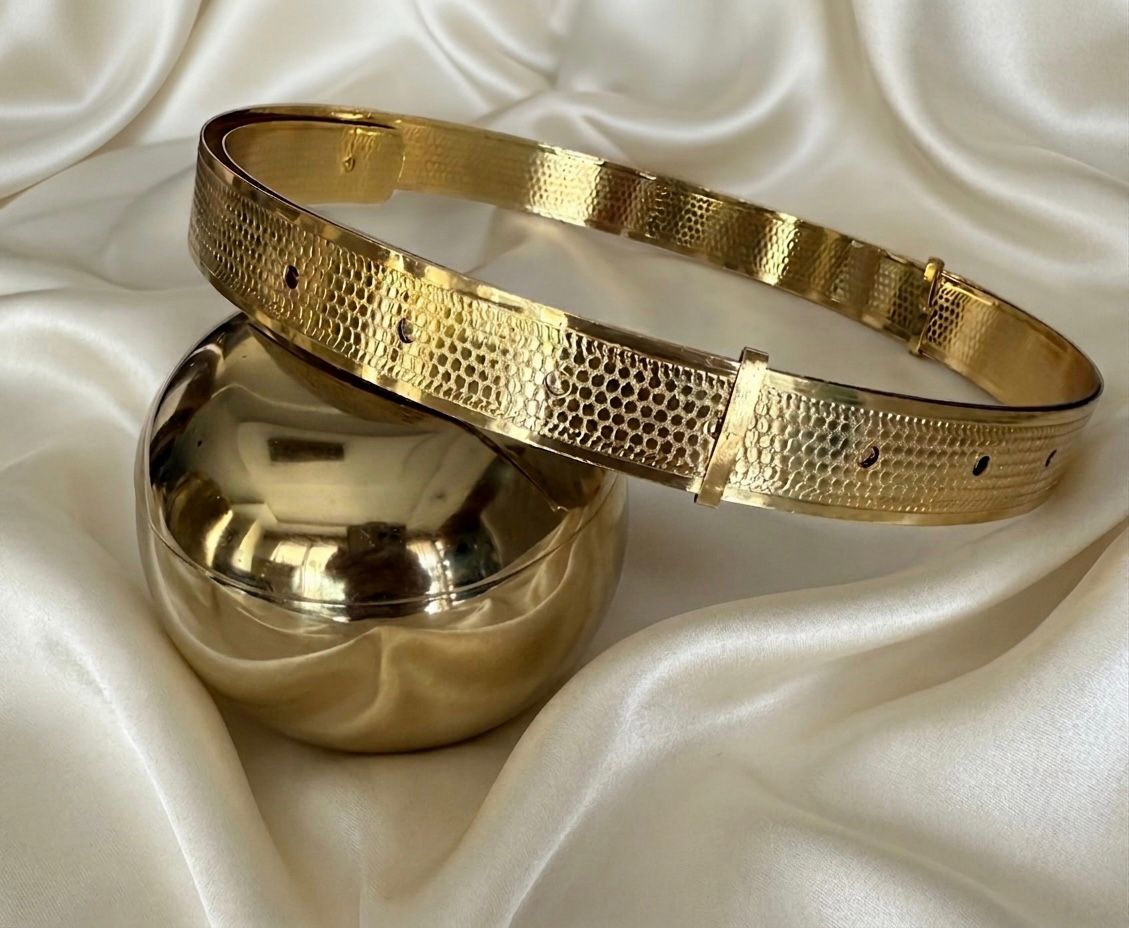 Textured Brass Waist Belt